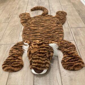 Jellycat Tia Tiger Playmat Rug RETIRED Large Plush Nursery Orange Striped RARE